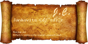 Jankovits Cézár névjegykártya